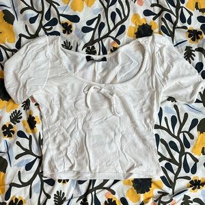 Reformation puff sleeve white top